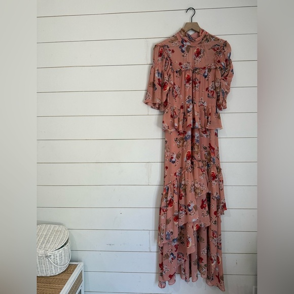 Cinq a Sept Jamie Georgette Floral Tiered Dress - Picture 10 of 13